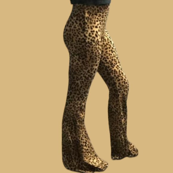 Leopard Flare Boho Pants - Picture 4 of 12
